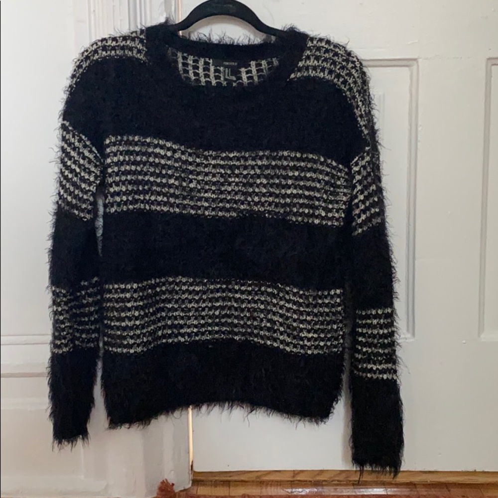 Black and White Forever 21 Sweater